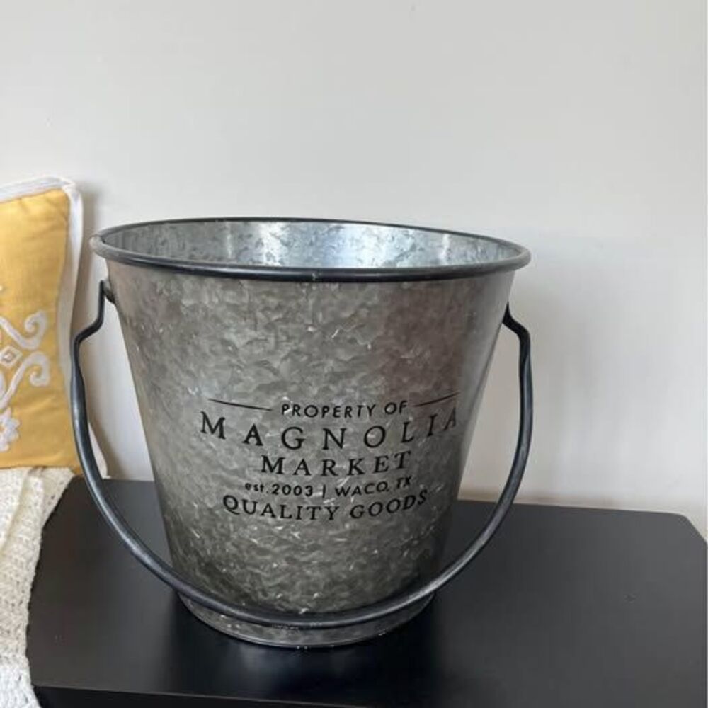 Magnolia Market metal decorative bucket Galvanized